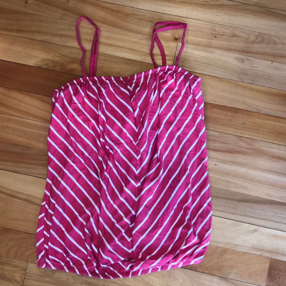 Red striped old navy tank top